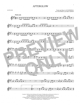 page one of Afterglow (Alto Sax Solo)