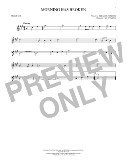 page one of Morning Has Broken (Tenor Sax Solo)