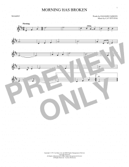 page one of Morning Has Broken (Trumpet Solo)