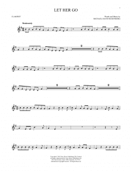 page one of Let Her Go (Clarinet Solo)