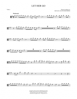 page one of Let Her Go (Viola Solo)
