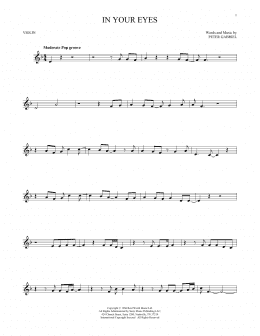 page one of In Your Eyes (Violin Solo)