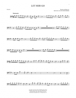 page one of Let Her Go (Cello Solo)