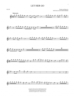page one of Let Her Go (Flute Solo)