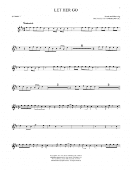 page one of Let Her Go (Alto Sax Solo)