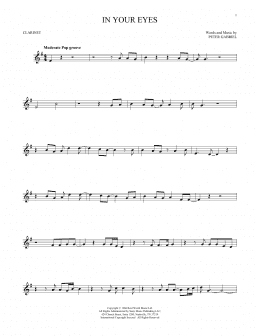 page one of In Your Eyes (Clarinet Solo)