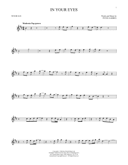 page one of In Your Eyes (Tenor Sax Solo)