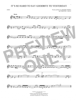 page one of It's So Hard To Say Goodbye To Yesterday (French Horn Solo)