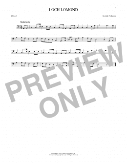 page one of Loch Lomond (Cello Solo)