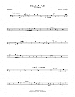 page one of Meditation (Trombone Solo)