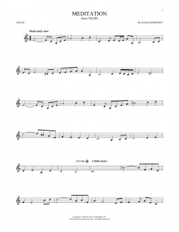 page one of Meditation (Violin Solo)
