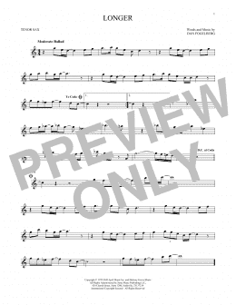 page one of Longer (Tenor Sax Solo)