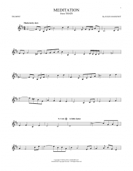 page one of Meditation (Trumpet Solo)
