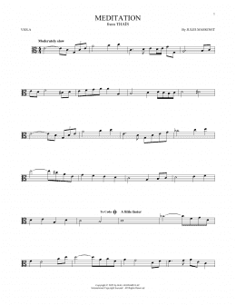 page one of Meditation (Viola Solo)