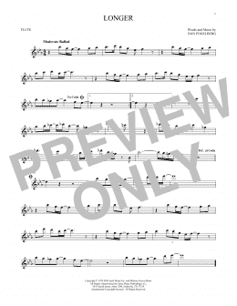page one of Longer (Flute Solo)