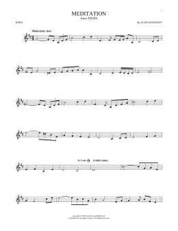 page one of Meditation (French Horn Solo)