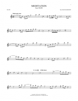 page one of Meditation (Flute Solo)
