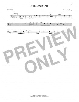 page one of Shenandoah (Trombone Solo)