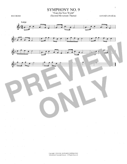 page one of Largo (Recorder Solo)