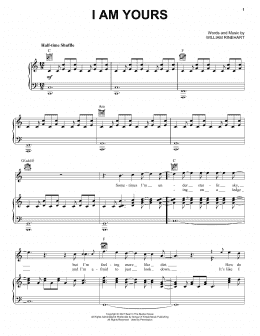page one of I Am Yours (Piano, Vocal & Guitar Chords (Right-Hand Melody))