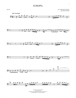page one of Europa (Cello Solo)