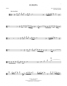 page one of Europa (Viola Solo)