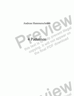 page one of Hammerschmidt: 4  Paduanen