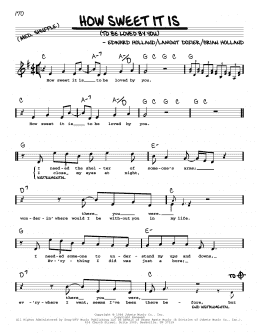 page one of How Sweet It Is (To Be Loved By You) (Real Book – Melody, Lyrics & Chords)