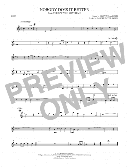 page one of Nobody Does It Better (French Horn Solo)