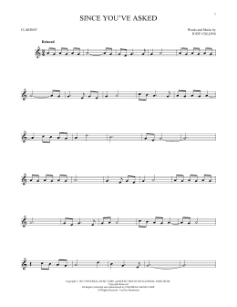 page one of Since You've Asked (Clarinet Solo)