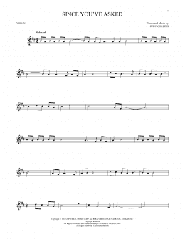 page one of Since You've Asked (Violin Solo)