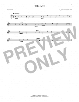 page one of Lullaby (Recorder Solo)