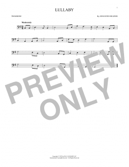 page one of Lullaby (Trombone Solo)