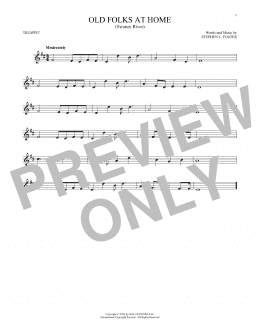 page one of Old Folks At Home (Swanee River) (Trumpet Solo)