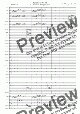 page one of Symphony No 38 1st movement