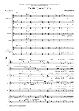 page one of Beati Quorum Via (SSATB Choir)