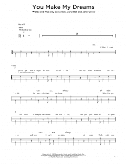 page one of You Make My Dreams (Easy Bass Tab)