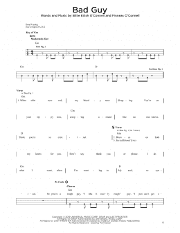 page one of Bad Guy (Easy Bass Tab)