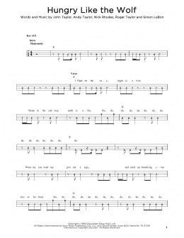 page one of Hungry Like The Wolf (Easy Bass Tab)