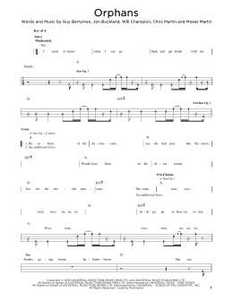 page one of Orphans (Easy Bass Tab)