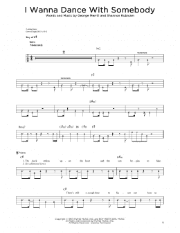page one of I Wanna Dance With Somebody (Easy Bass Tab)