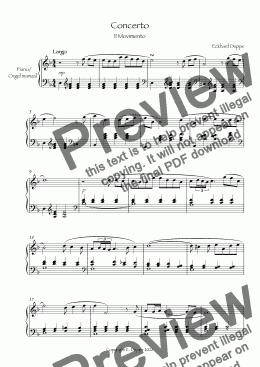 page one of Concerto II Movimento