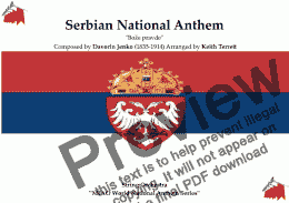 page one of Serbian National Anthem (Bože pravde) for String Orchestra (MFAO World National Anthem Series)
