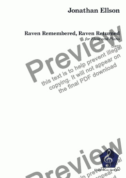 page one of Raven Remembered, Raven Returned Score