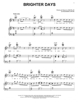 page one of Brighter Days (Piano, Vocal & Guitar Chords (Right-Hand Melody))