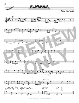 page one of Alabama (Real Book – Melody & Chords)