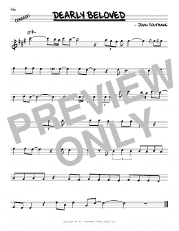 page one of Dearly Beloved (Real Book – Melody & Chords)