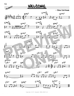 page one of Welcome (Real Book – Melody & Chords)