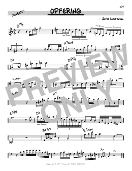 page one of Offering (Real Book – Melody & Chords)