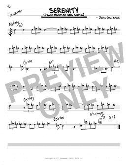 page one of Serenity (Real Book – Melody & Chords)